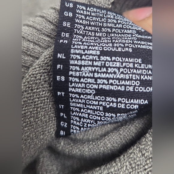 H&M Women's V-Neck Tight knit Pullover Sweater - Olive Green Sz M - Picture 9 of 9